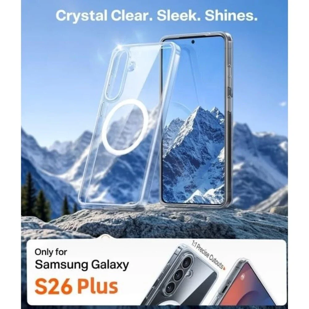 TORRAS Magnetic Clear Case for Samsung Galaxy S26 Plus 6.7